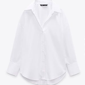 Zara Oxford white button down shirt